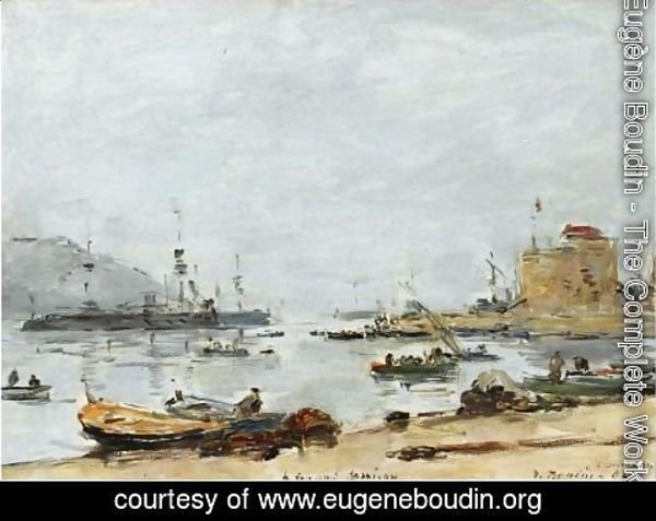Eugène Boudin - Le Port De Villefranche