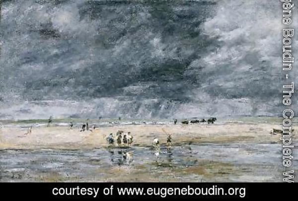 Eugène Boudin - Figures on the Beach