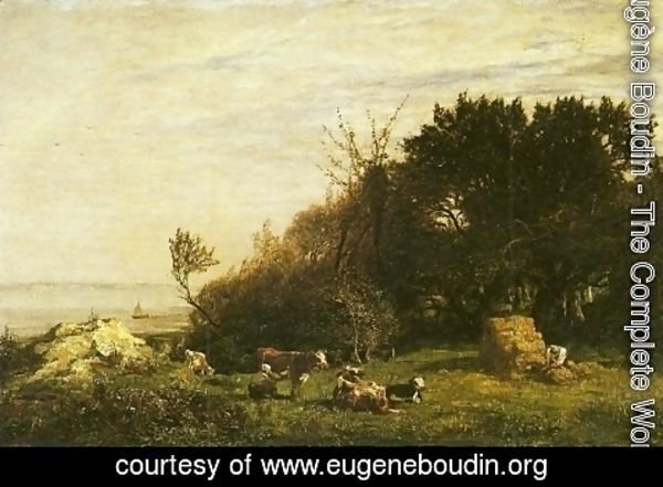 Eugène Boudin - The Farm in Saint Simeon