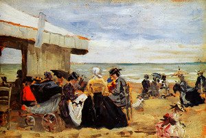 Eugène Boudin - A Beach Scene 2