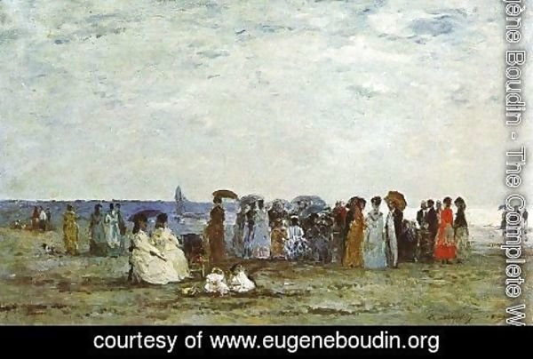 Eugène Boudin - Bathers on the Beach at Trouville 1869